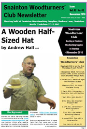 Snainton Woodturning Club Newsletter November 2010