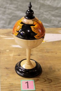 Turned decorated globe