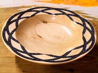 Decorated rim bowl