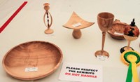 Woodturning show exhibits