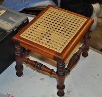 Cane seated stool