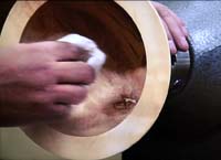 Burnishing a bowl