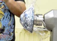 Cling film painting