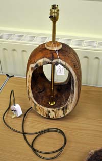 Wooden lamp stand