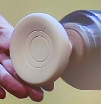 Off centre turned candlestick