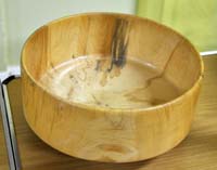 Turned wooden bowl