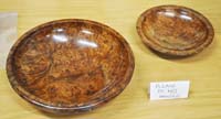 Highly polished wooden bowls