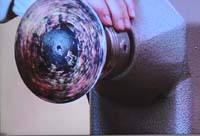 Coloured rim bowl