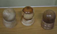Turned wooden spheres
