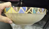 Decorated rim on a bowl