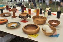 Turned wooden bowls