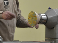 Applying foil to woodturning