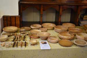 Turned wooden bowls