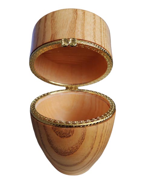 Wooden hinged trinket box