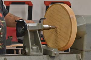 Turned wooden shield