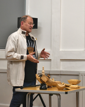 Martyn Weller with turned pieces