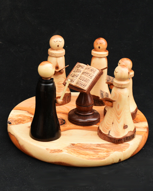 Turned wooden choir