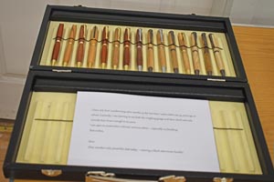 Turned wooden pens