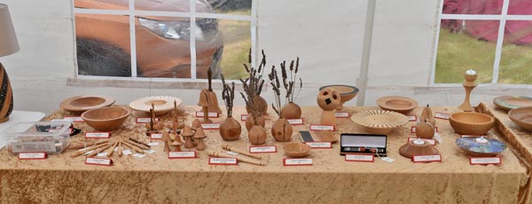 Woodturning items at Thornton le Dale Show