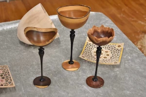 Helen Bailey tin-stemmed goblets