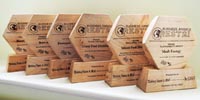 handmade wooden trophies