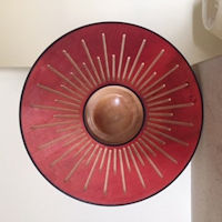 Fluted and stained platter