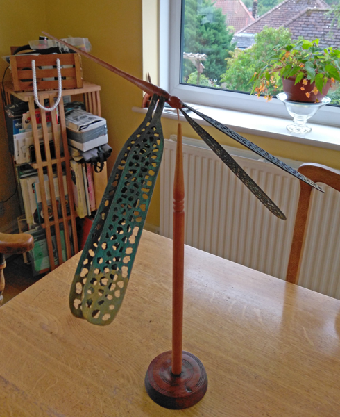 handmade wooden dragonfly