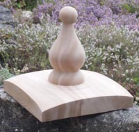 Summerhouse finial ,skittle, in cedar