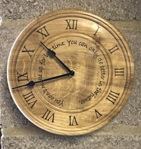handmade wooden wall clock